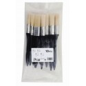 Kit of 10 Flat Brushes